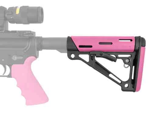 HOGUE AR-15 COLLAPSIBLE STOCK - PINK RUBBER MIL-SPEC - Image 3
