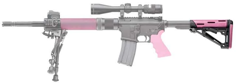 HOGUE AR-15 COLLAPSIBLE STOCK - PINK RUBBER MIL-SPEC - Image 2