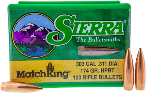 SIERRA BULLETS .303 CAL .311 - 174GR HP-BT MATCH 100CT - Image 2
