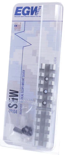 EGW SCOPE BASE S&W REVOLVER - PICATINNY RAIL SILVER - Image 2