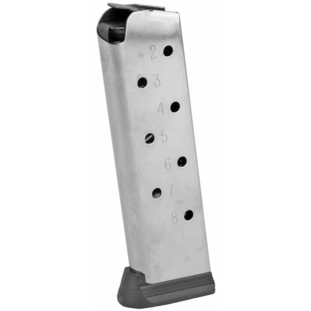 Colt 1911 Magazine 45 ACP 8 rd. Gov't/Commander Stainless w/Bumper - Image 2