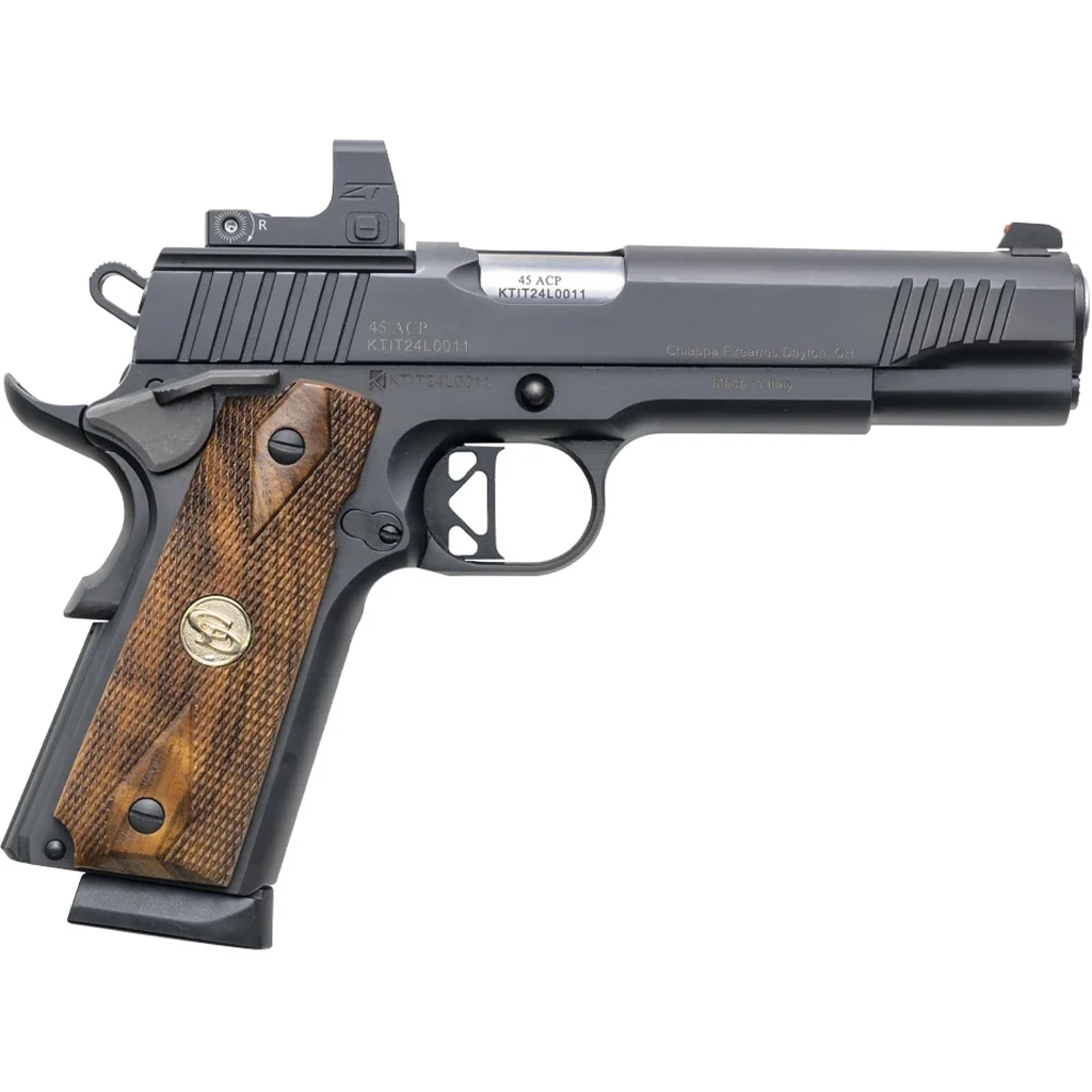 Charles Daly 1911 Superior Pistol 45 ACP 5 in Black Micro Reflex Sight Walnut Grip10 - Image 2