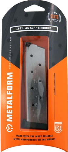 METALFORM MAGAZINE 1911 GOVT. - 45ACP 8RD S/S REMOVABLE BASE - Image 2
