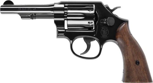 S&W 10 CLASSIC 38SPL+P 4" FS - BLUED ROUND BUTT WOOD NO LOCK - Image 2