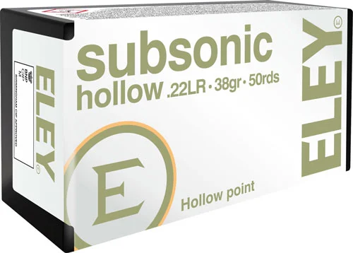 ELEY SUBSONIC 22LR 38GR HP - 50RD 100BX/CS - Image 2