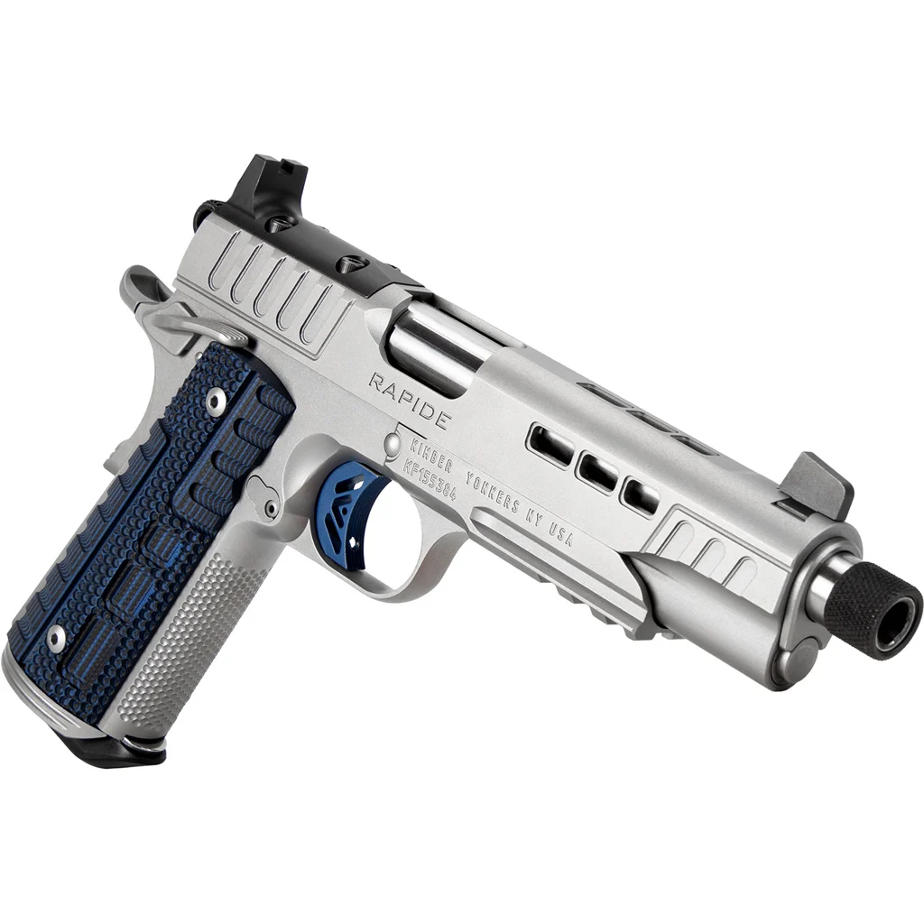 Kimber Rapide Ice Pistol 45 ACP 5 in. Silver and Blue 8 rd. - Image 2