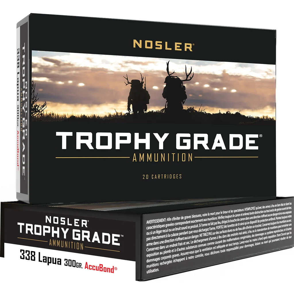 ler Trophy Grade Rifle Ammunition 338 Lapua 300 Gr. AB SP 20 Rd. Ammo