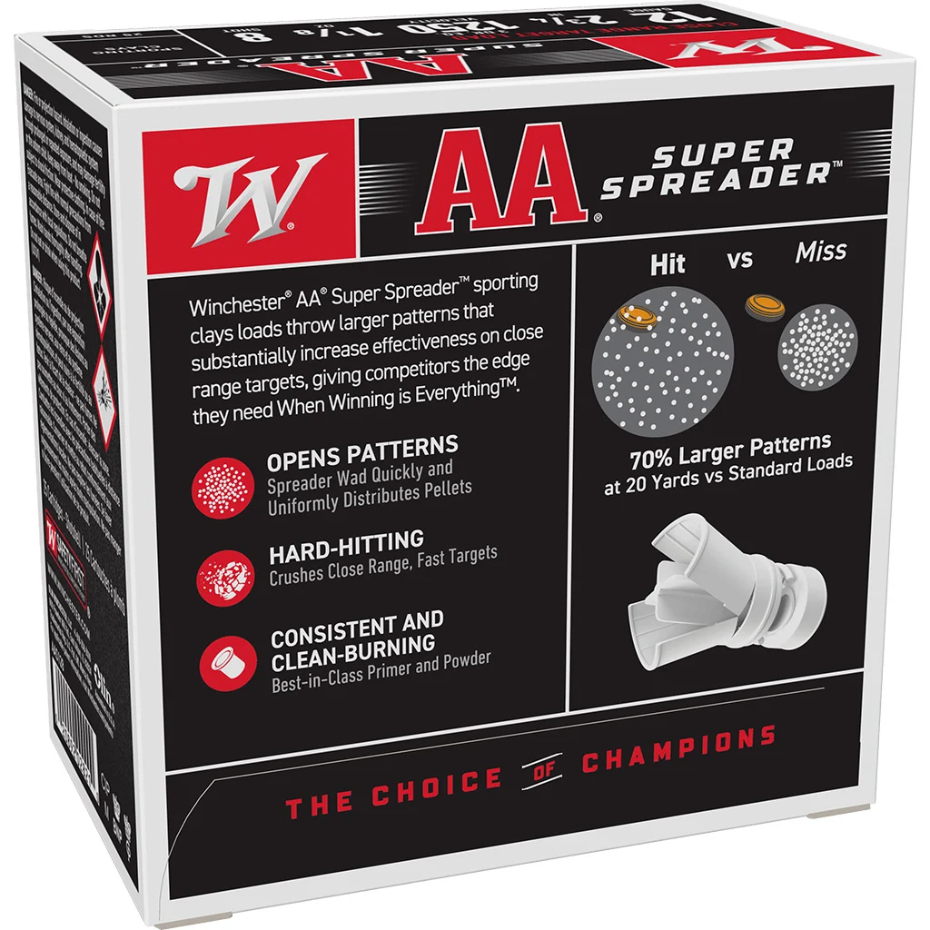 Winchester AA Super Spreader Load 12 ga. 2 3/4 in. 1 1/8 oz. 8 Shot 25 rd. - Image 3