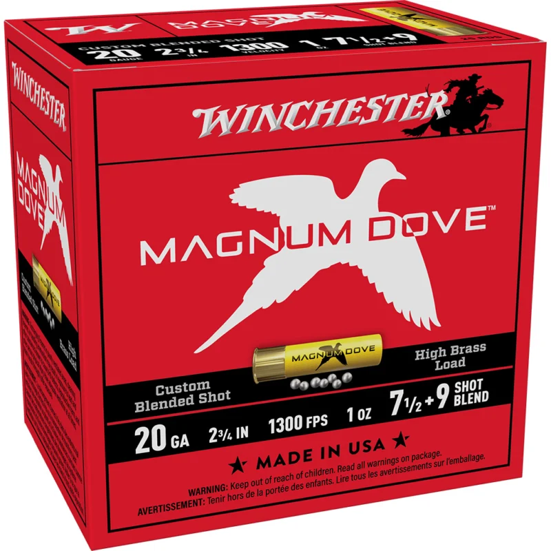 Winchester Magnum Dove Shotgun Ammo 20 ga. 2 3/4 in. 1 oz. 7 1/2 & 9 Blend 25 rd. - Image 3