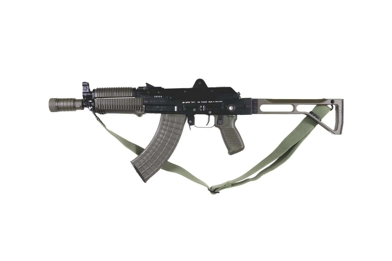 Arsenal Factory SBR AR-M14SF TACT 7.62x39mm Rifle Tactical Right-Side Folding Stock Green - Image 2