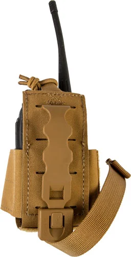 GREY GHOST GEAR RADIO POUCH - SMALL LAMINATE COYOTE BROWN