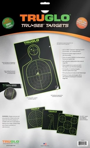 TRUGLO TRU-SEE REACTIVE TARGET - HANDGUNNER 12" X 18" 12-PACK - Image 2