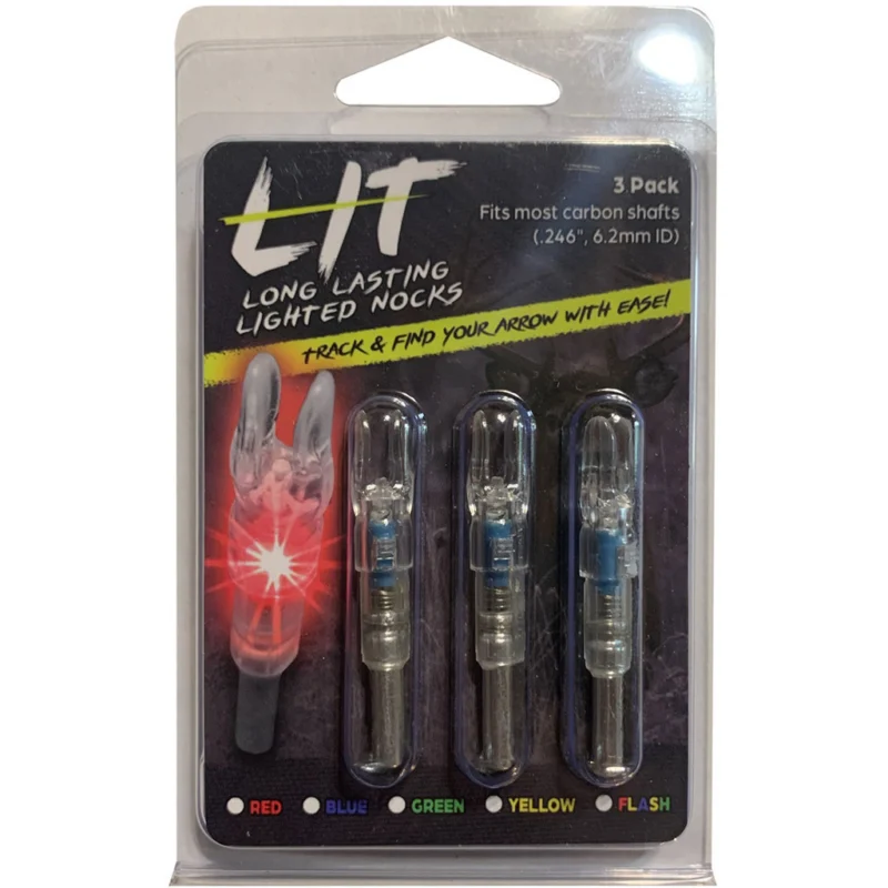 Flex Fletch LIT Lighted Nocks .204 Blue 3 pk. - Image 2