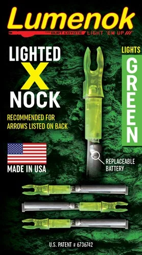 LUMENOK LIGHTED NOCK - X-SERIES GREEN 3PK - Image 2