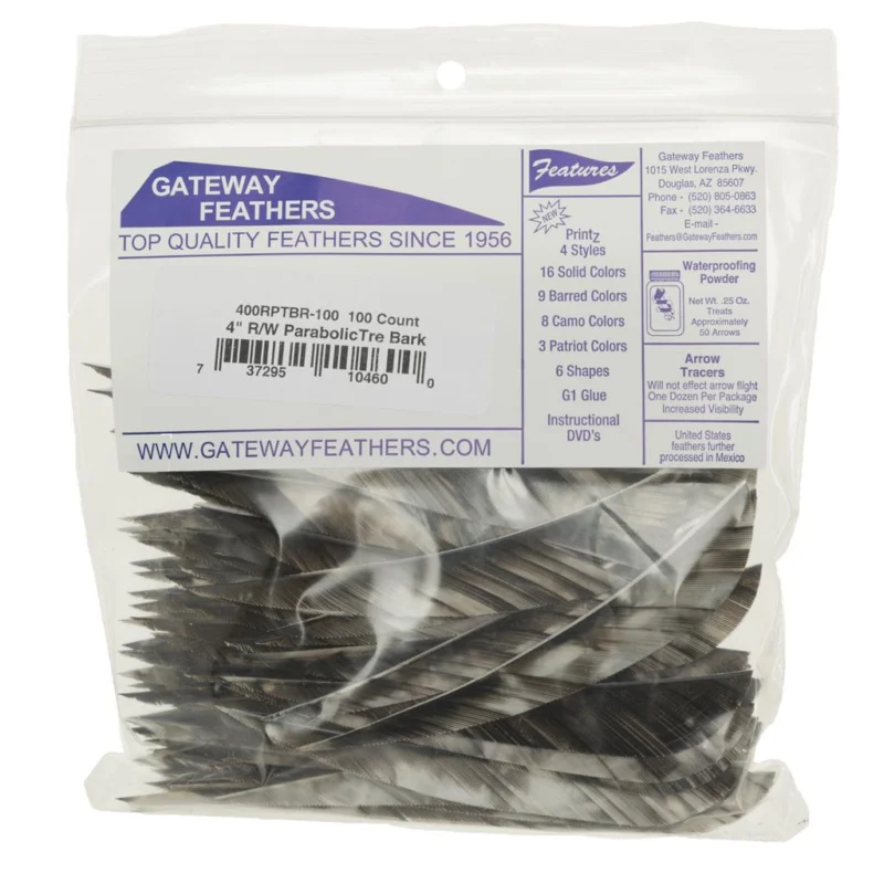 Gateway Tre-Bark Feathers Tre-Bark 4 in. RW 100 pk. - Image 2