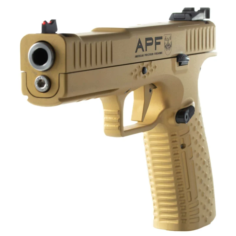 AMERICAN PREC FIREARMS STRIKE ONE ERGAL HGA 9MM 5 IN OR BBL ADJ SIGHT COMP TRIG GOLD 2/17RD MAGS - Image 3