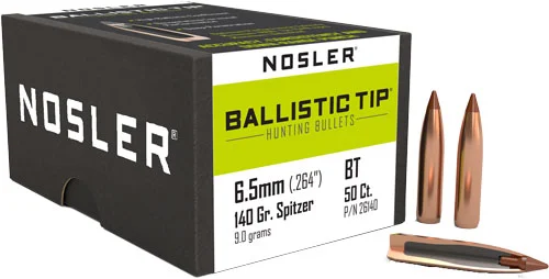 NOSLER BULLETS 6.5MM .264 - 140GR BALLISTIC TIP 50CT