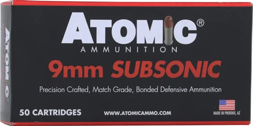 ATOMIC 9MM LUGER 147GR - SUBSONIC JHP 50RD 10BX/CS - Image 6