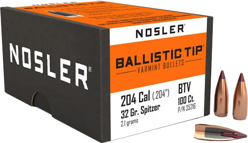 NOSLER BULLETS 20 CAL .204 - 32GR BALLISTIC TIP 100CT - Image 2