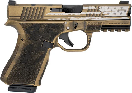 BLACK RAIN FRONTLINE 9MM - PISTOL TRUMP CUSTOM 15RD GOLD - Image 2