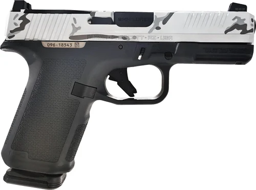 RUGER RXM 9MM LUGER 4" ADJ - 15-SHOT WHITE CAMO SLIDE - Image 2