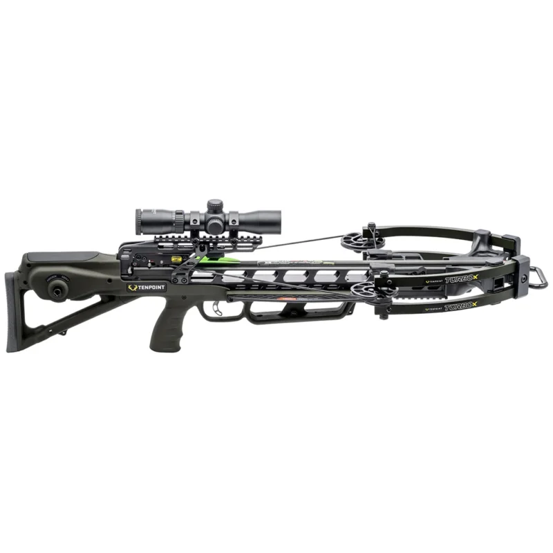 TenPoint Turbo X Crossbow Package ACUslide Rangemaste 100 Scope Moss Green - Image 2