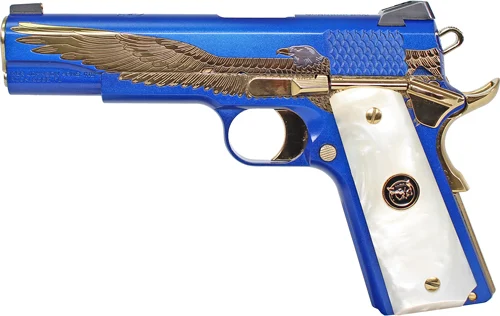 IVER JOHNSON EAGLE MAJESTIC - 1911 45ACP 8RD ENGRAVED GOLD - Image 2