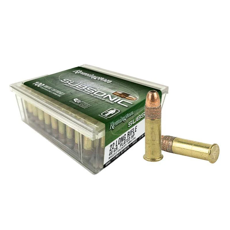 ington Subsonic Rimfire Ammunition .22 LR 40gr HP 1050 Fps 100/ct Ammo