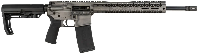 Black Rain BROFUSIONTB Spec + Fusion 5.56x45mm NATO 16" 30+1 Titanium Battleworn Cerakote 6 Position MFT Minimalist Stock