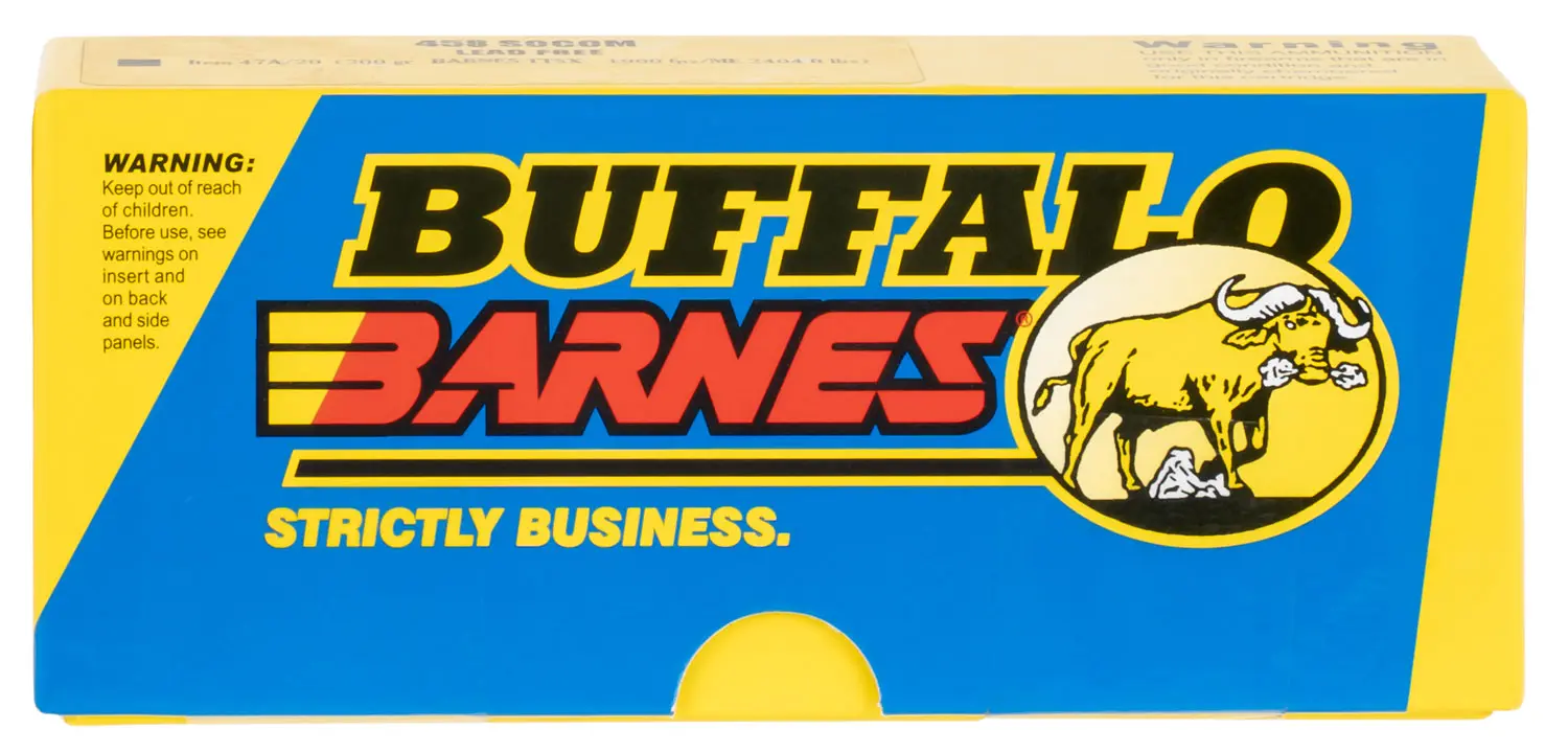 Buffalo Bore Ammunition 47A20 Hunting Sniping Strictly Business 458SOCOM 300gr Barnes Tipped TSX Lead Free 20 Per Box/12 Case