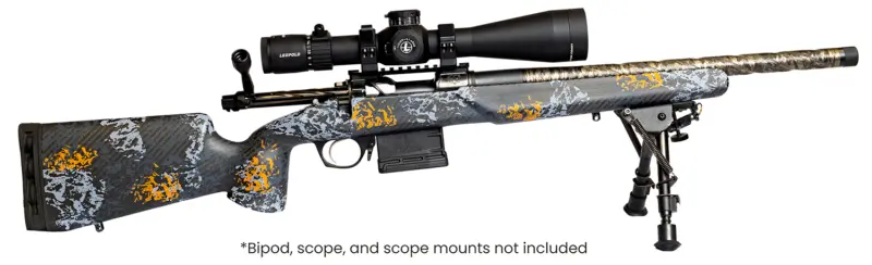 Iota Outdoors RF010A122214C18 Venatic Carbon 6.5 PRC 22" Fluted Threaded Barrel, Drilled Tapped Receiver, Arca Rail Forend, Iota EKO Carbon Fiber Stock