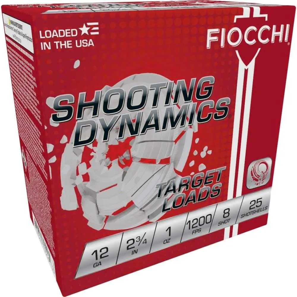 Fiocchi Exacta Heavy Shooting Dynamics Shotshells 12 ga 2-3/4 in 1oz 1200 fps #8 25/ct - Fiocchi Ammo