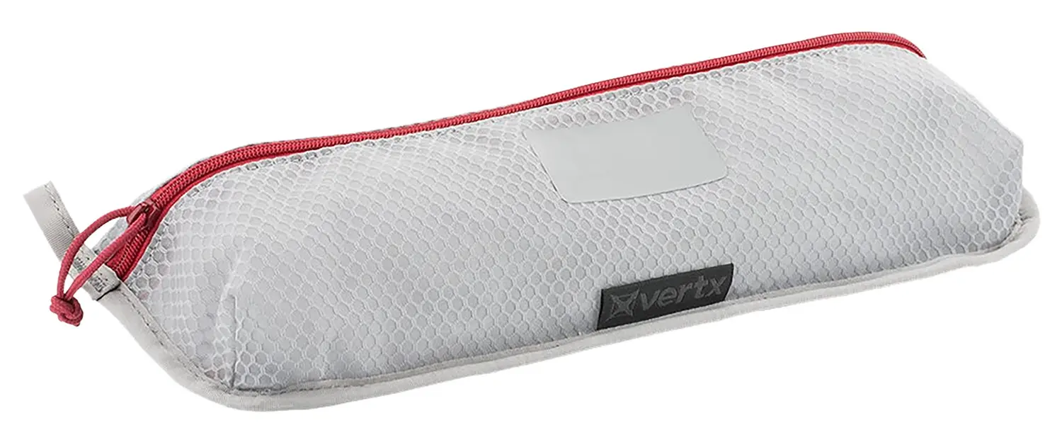 Vertx VTX5205AGYNA Overflow Pouch 2 pk, Large Size made of White Nylon with Mesh Red Accents, YKK Zipper Durable Hook Back Panel 15.50" W x 5.20" H Dimensions