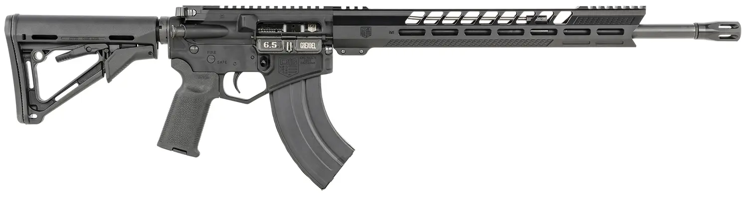 Diamondback DB1732N001 DB15 6.5 Grendel 18" 5+1,28+1 Black Adjustable Magpul CTR Stock Black Magpul MOE K2 Grip with Black Gold Lower 15" M-Lok