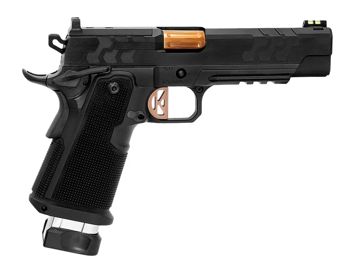 Kimber Mfg, Inc 3500056 2K11 9mm Luger 10+1 Lightening Cut/Optic Ready/Serrated Slide, Stainless Steel Frame w/Beavertail Picatinny Rail
