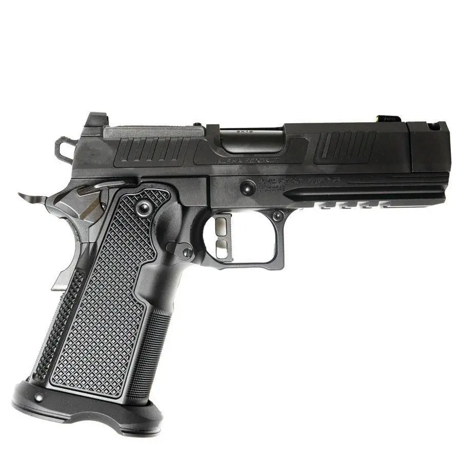 Alpha Foxtrot AF1911-Romulus MOS Adapter Handgun 9mm Luger 17(1) 20rd(1) Magazines 3.5" Comp Threaded Barrel DLC Black