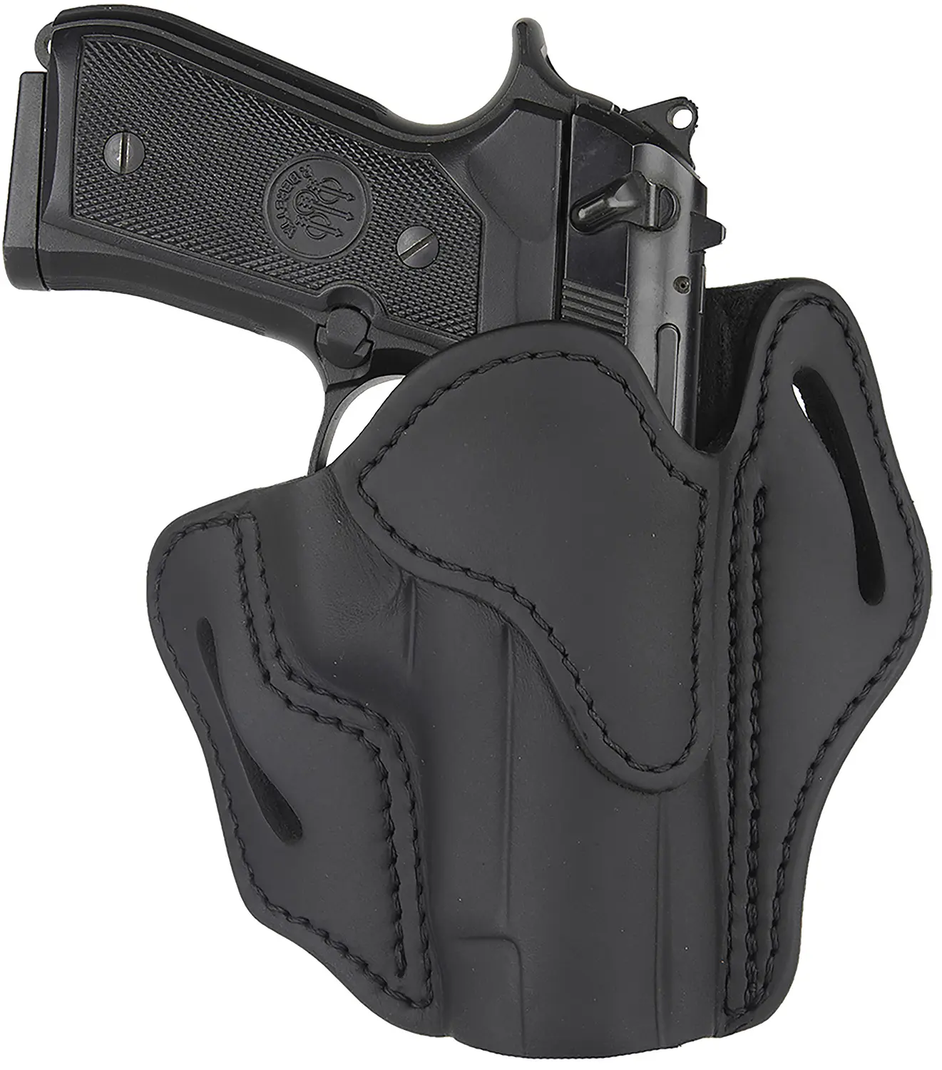 1791 Gunleather ORBH23SBLR BH2.3 Optic Ready OWB Size 2.3 Stealth Black Leather Belt Slide Compatible w/Glock 17/S M Shield Right Hand