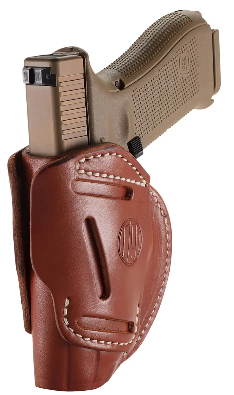 1791 Gunleather 3WH5CBRA 3-Way IWB/OWB Size 05 Classic Brown Leather Belt Loop Compatible w/ Glock 17 Compatible w/ Springfield XD Compatible w/ S M Compatible w/ HK VP9 Ambidextrous Hand