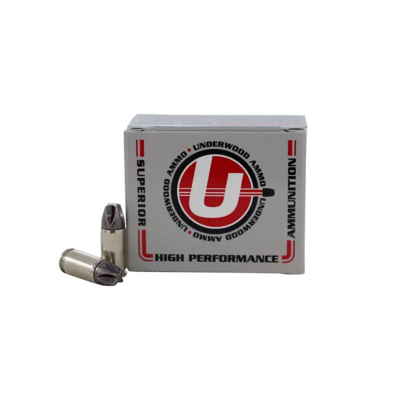 Underwood Hunting Self Defense Handgun Ammunition 9mm Luger(+P) 68gr Solid 1800 fps 20/ct