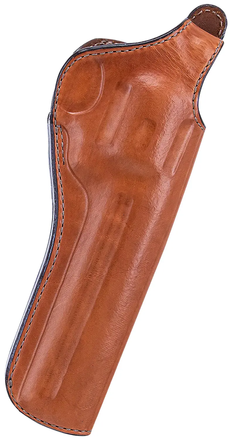 Bianchi 12688 111 Cyclone Belt Holster Size 09 OWB Open Bottom Style made of Leather with Tan Finish, Strongside/Crossdraw Belt Loop Mount Type fits 8.3" Barrel Colt Anaconda for Right Hand