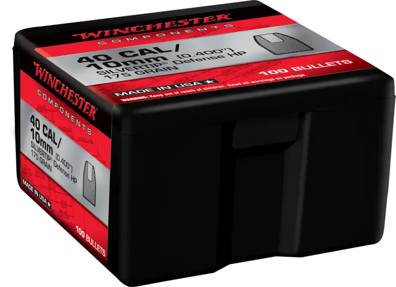 Winchester Ammo WB40ST175X Centerfire Handgun Reloading 40S 175gr Silvertip Hollow Point 100 Per Box/10 Case