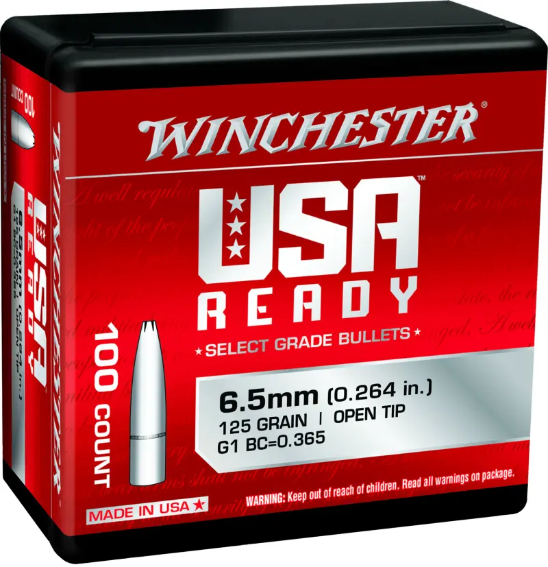 Winchester Ammo WBR65125 Centerfire Rifle 6.5Creedmoor 125gr Open Tip 100 Per Box/10 Case