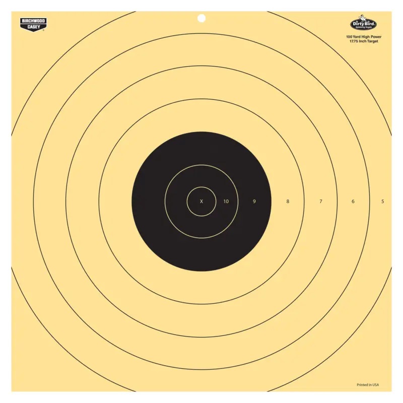 Birchwood Casey 35186 Dirty Bird 17.25" Bullseye Tagboard Hanging 100 yds Rifle Black/White 5 Pack
