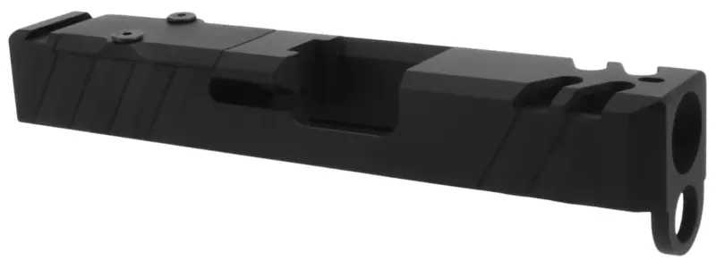 TacFire Replacement Slide 9mm Luger Graphite Black Cerakote Stainless Steel with Optics Cut Slide Ports for Glock 26 Gen3