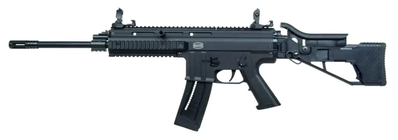 Mauser Rimfire 4150013CA M-15 *CA Compliant 22 LR Caliber with 10+1 Capacity, 16.50" Barrel, Black Metal Finish Side Folding Adjustable Cheekrest Black Stock Right Hand (Full Size)