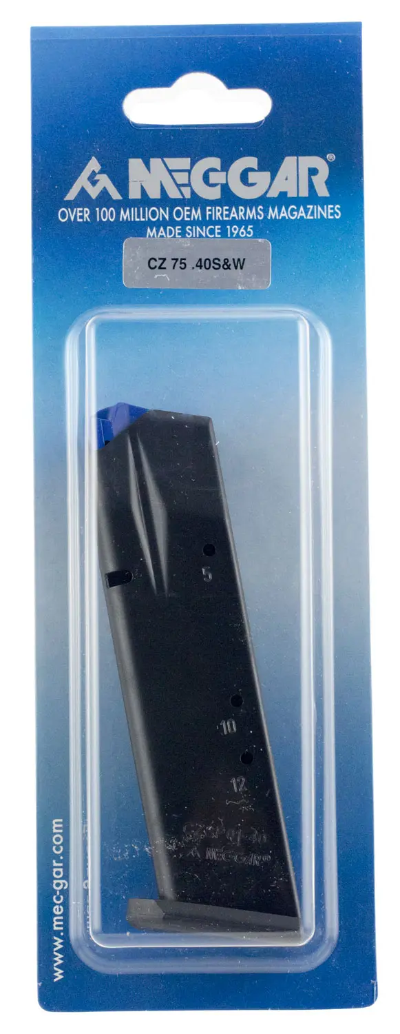Mec-Gar MGCZ4012AFC CZ 12rd 40 S CZ 75B/Shadow 2/75 SP-01/Shadow 85B, Blued w/Anti-Friction Coating Carbon Steel