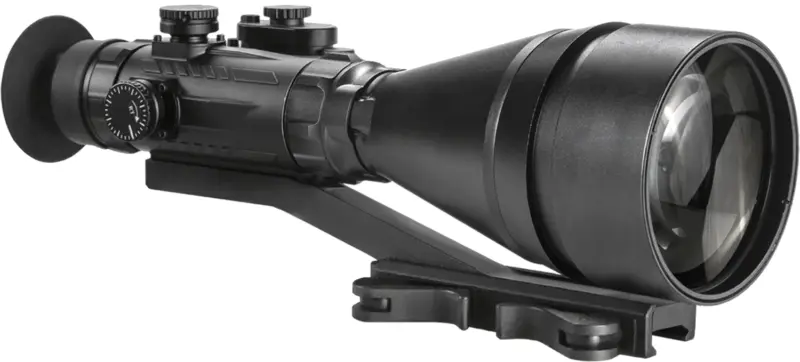 AGM Global Vision 15WP6623474111 Wolverine Pro-6 3APW Night Vision Rifle Scope Matte Black 6x100mm Gen 3 Auto-Gated White Phosphor Illuminated Red Chevron w/Ballistic Drop Reticle