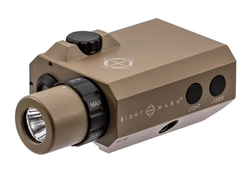 Sightmark SM25012DE LoPro Mini Combo Flashlight and Green Laser Sight Dark Earth 300 Lumens White LED