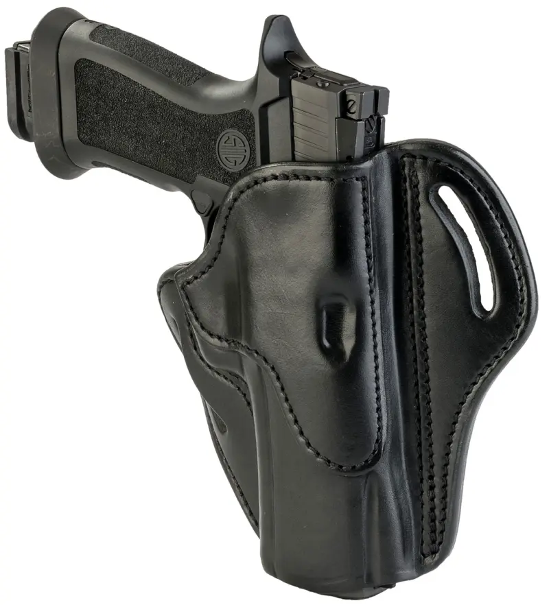 1791 Gunleather BH24SBLR BH2.4 OWB 2.4 Stealth Black Leather Belt Slide Fits Walther PPQ/Sig P320/Springfield XD-M