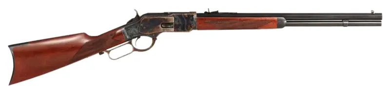 Taylors Company 550220COM 1873 Comanchero Uberti Full Size 38 Special/357 Mag 10+1 20" Blued Octagon Barrel, Color Case Hardened Steel Receiver, Checkered Walnut Fixed Stock, Right Hand